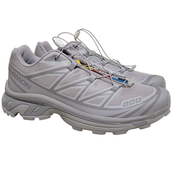 Salomon XT-6 Running Hiking Trail Shoe Size US 9 Ghost Gray / Gray Flannel C3R9